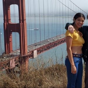 Mustard yellow Pull & Bear crop top